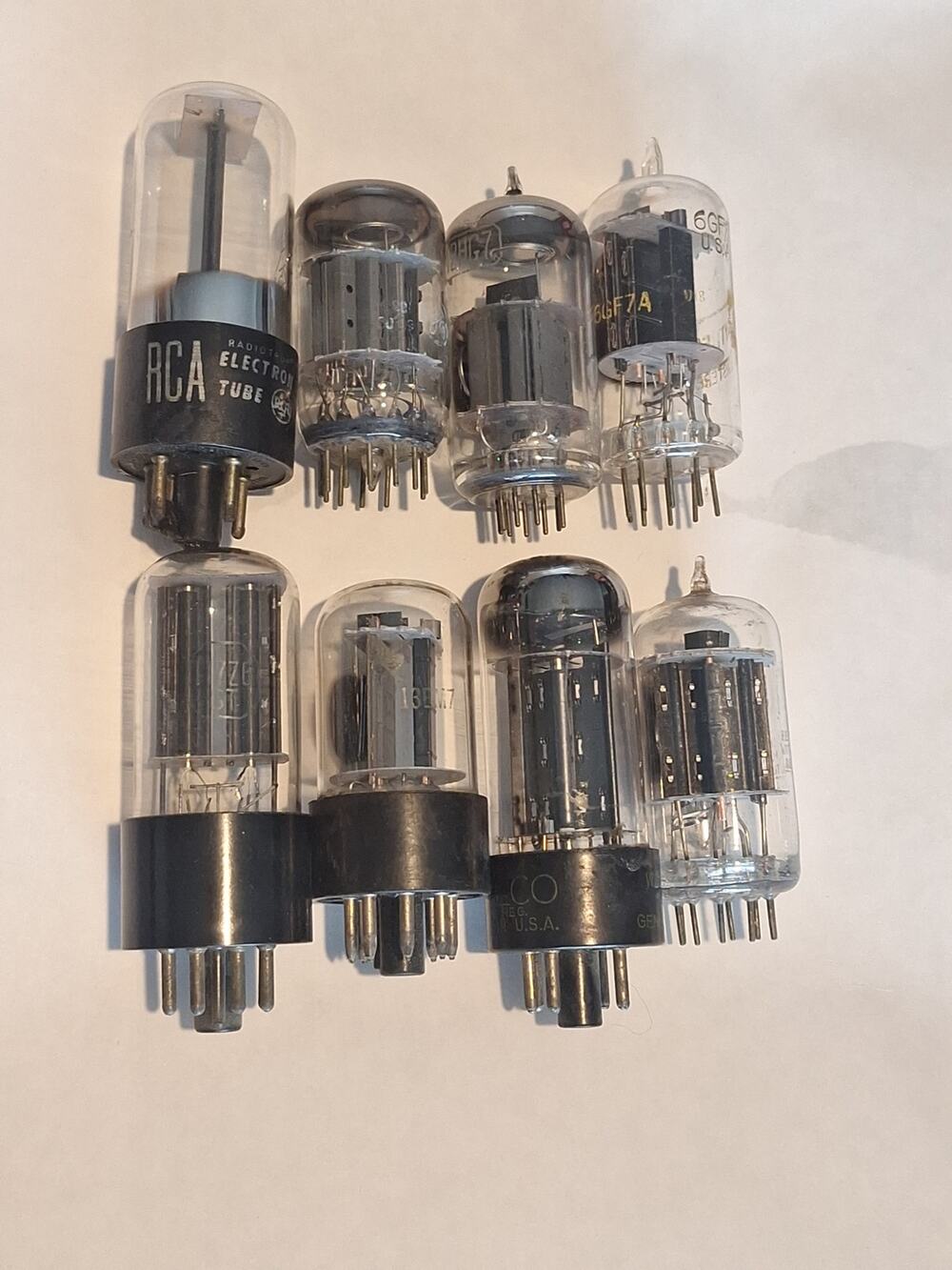 Vintage Vacuum Tube Lot (Untested) 12AX4GTA 6GF7 6GF7A 35Z5GTG 13EM7